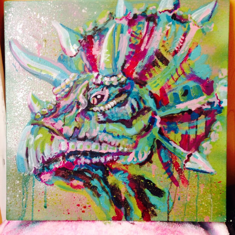 Image of "Triceratops" painting