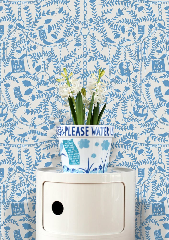 Image of We Had Everything Wallpaper - China Blue
