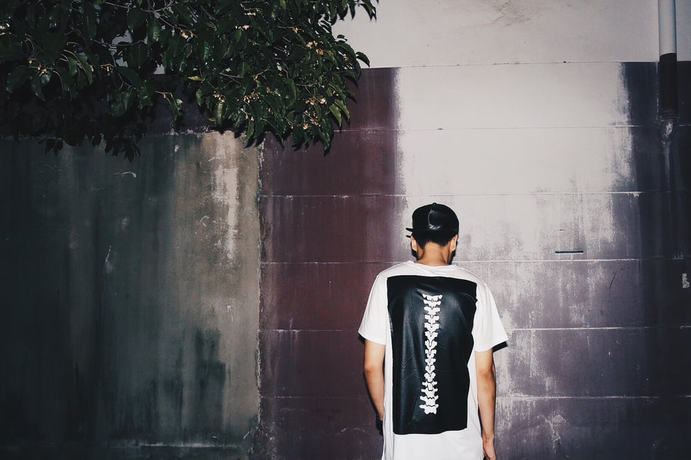 Image of White 'BackBone' Tee