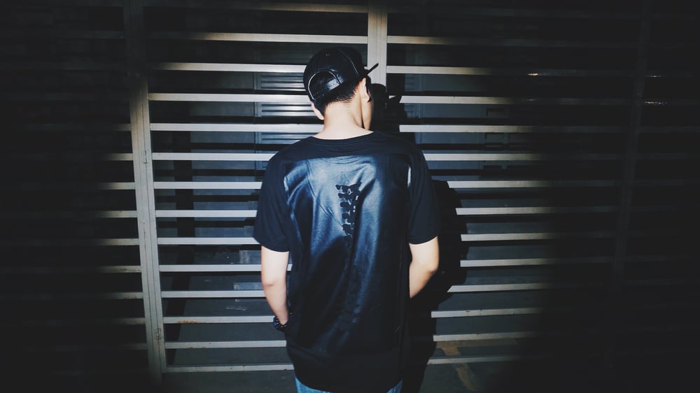 Image of Black 'BackBone' Tee