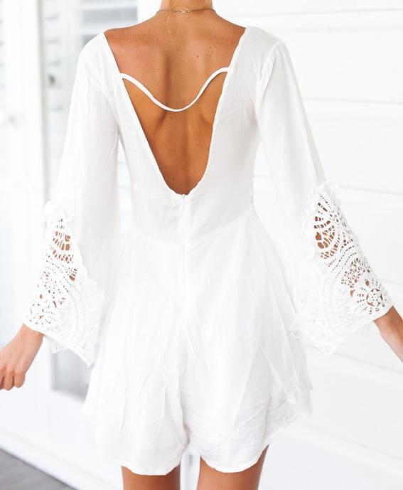 white long romper