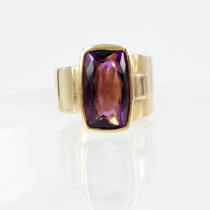 Image of Amethyst cocktail ring. PJ4659