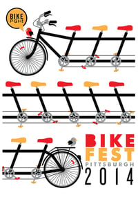 BikePGH Bike Fest 2014 Silkscreen Poster