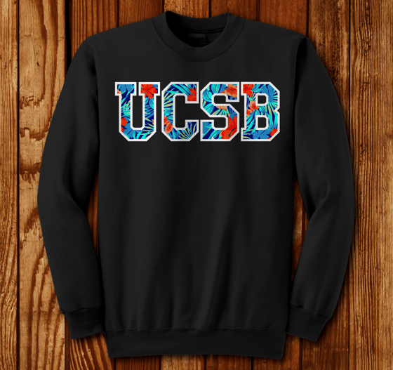 Image of UCSB Floral Crewneck Black