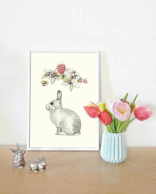 Image of Affiche A4 Lapin