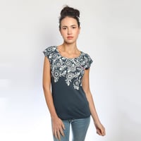 Image 1 of Denim Poppy Bamboo T