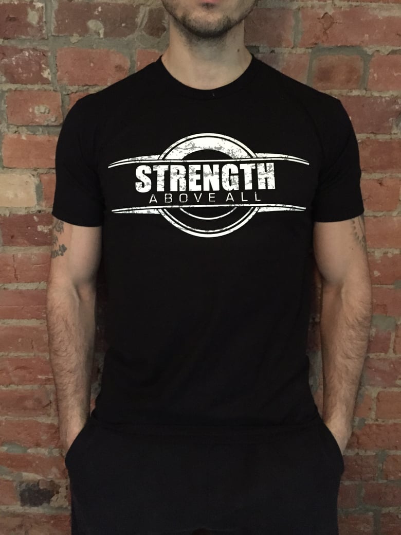 Image of Strength Above All Logo - Black