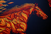 Image 2 of "Flaming Pony" • Framed Artist Proof