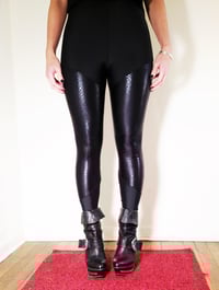 Image 2 of Black snake skin pattern leggings
