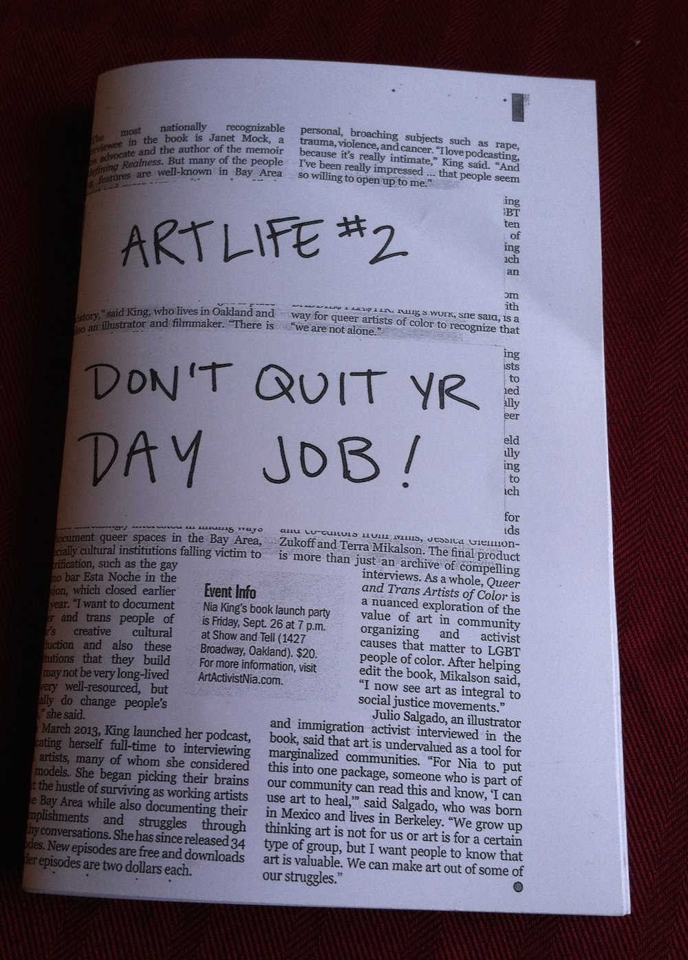 Image of ArtLife: Don't Quit Yr Day Job zine