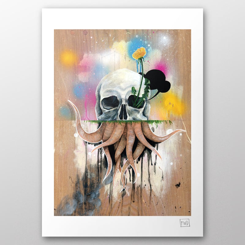 Image of Skull Roots - Signed print