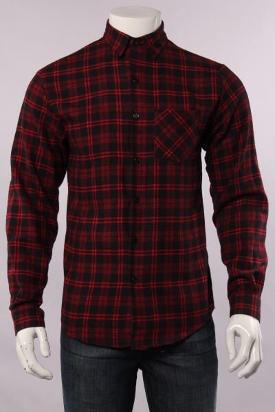Image of Flannel Button Down w/ Leather Elbow Patches