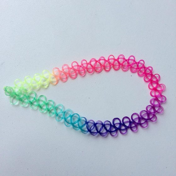 Image of Rainbow Tattoo Choker