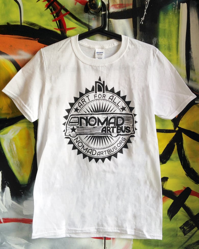 Image of NOMADstudio T-shirt - Seal (adult - white on black)