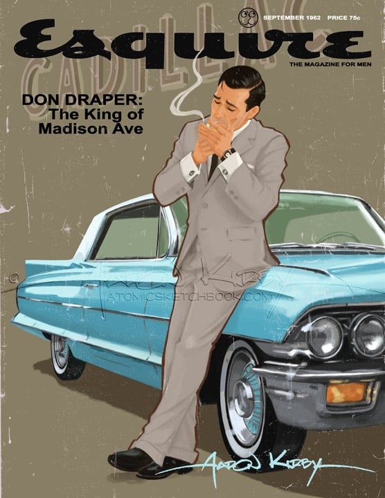Image of Don Draper in Esquire magazine print