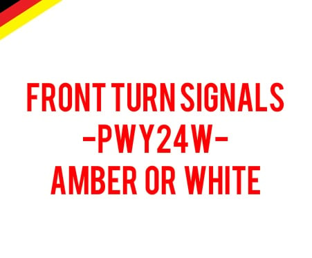 Image of PWY24W Front Turn Signals Error Free - Available in White or Amber fits: Audi A3