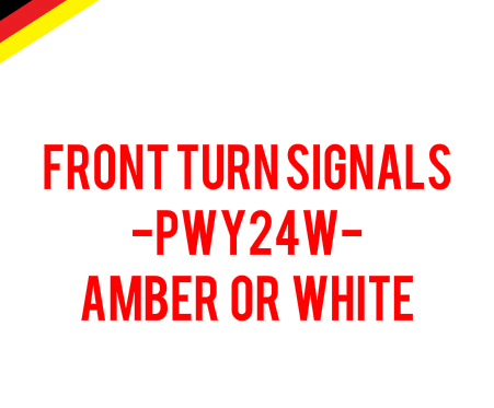 Image of PWY24W Front Turn Signals Error Free - Available in White or Amber Fits: VW CC & 2018+ MK7 JETTA 