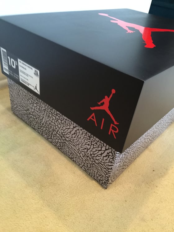 Image of Custom Jordan 3 Sneaker Box w/ Elephant Print Wrap
