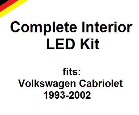 Image of Complete Interior LED Kit Fits: Volkswagen Cabriolet  1993-2002
