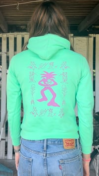 Image 3 of Pink imp S Pale green/pink ink hoodie (49 cm)
