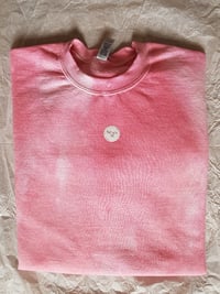 Image 3 of PINK SWEATER Hand Dyed tiedye New Unisex 