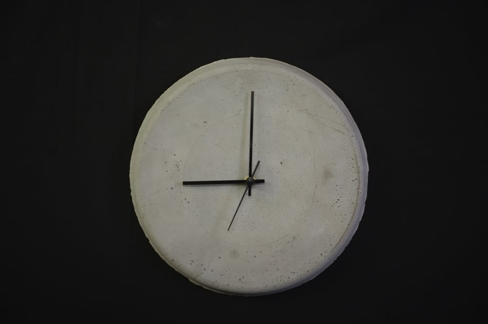 Image of Cast Concrete Industrial Clock.