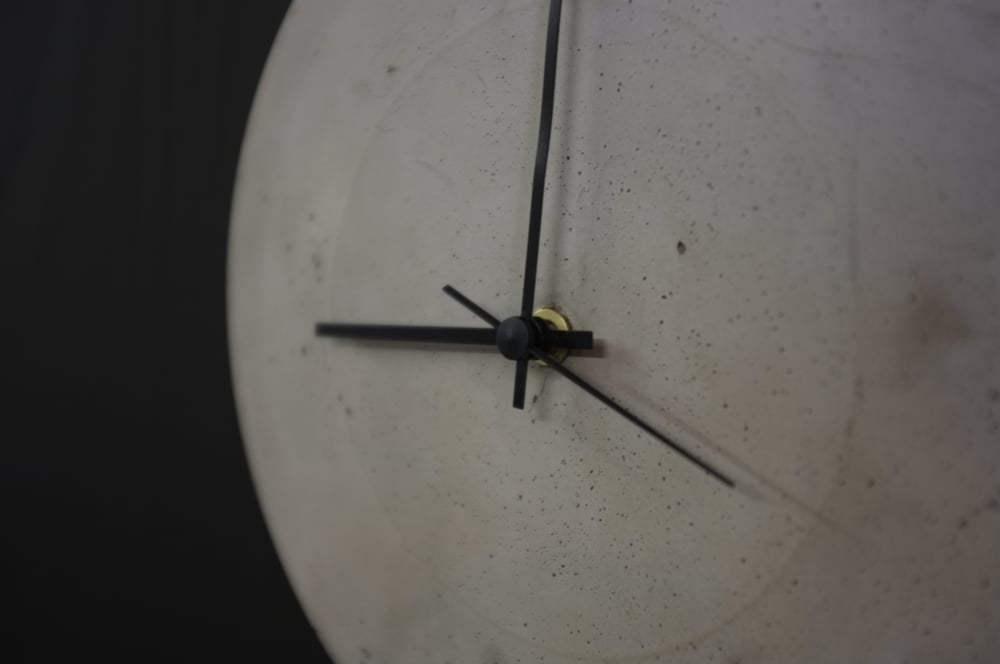 Image of Cast Concrete Industrial Clock.