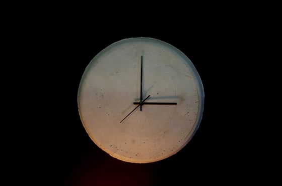 Image of Cast Concrete Industrial Clock.
