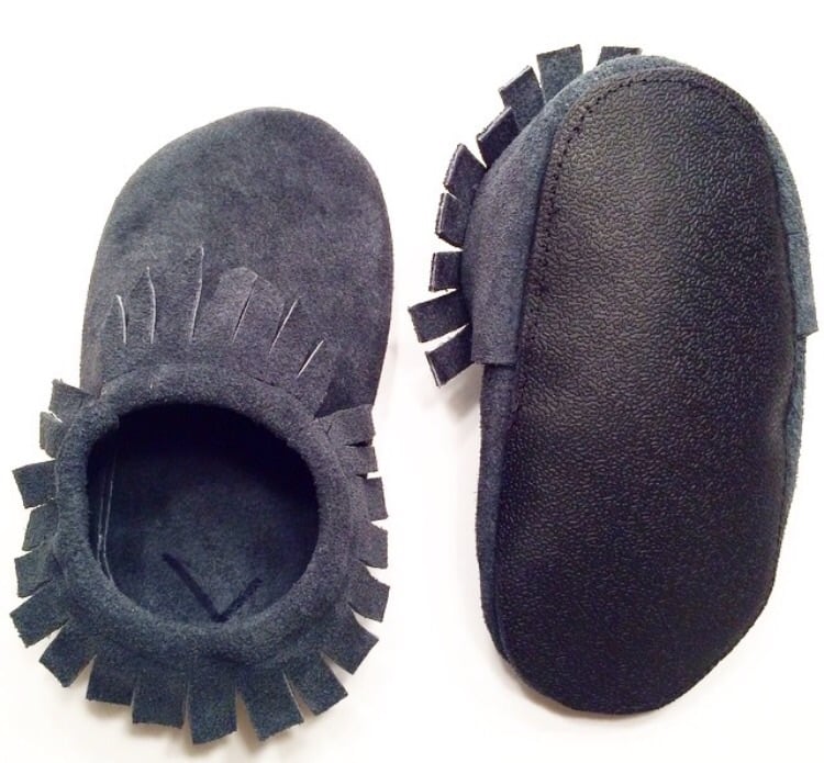 Image of Midnight grey moccasins