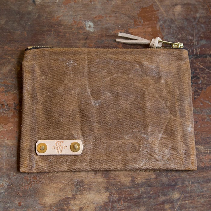 Waxed Canvas Large Pencil Pouch / Old Church Works - Leather Notebook  Covers - Leather Notebook Covers for a5 Moleskine Journals and Field Notes  Notebooks