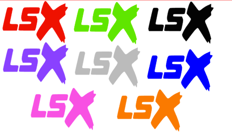 Image of LSX Decals 3" Inches wide by 2" Inches tall 
