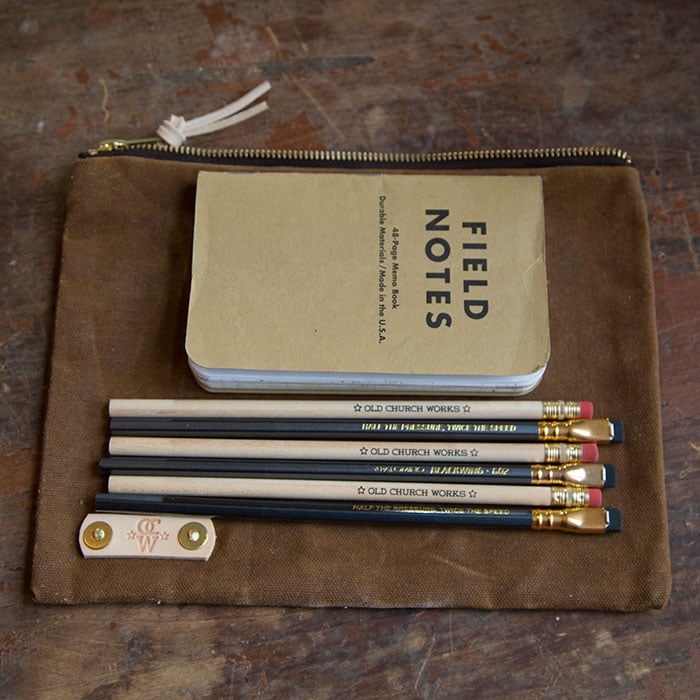 Image of Waxed Canvas Large Pencil Pouch