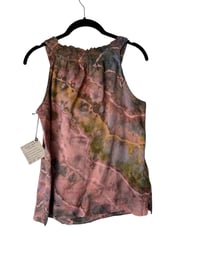Image 6 of ♻️ UPCYCLED Petite S (6) Woven Top in Earthy Geode Ice Dye