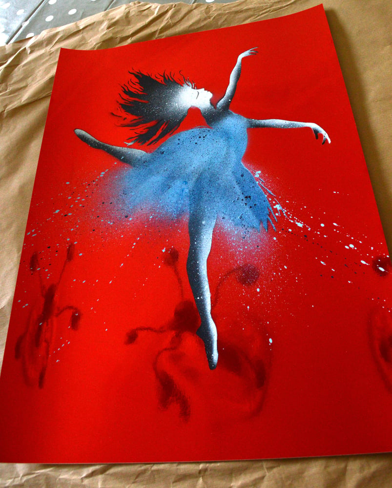 Image of "The Ballerina" Shiny Red Paper Edition