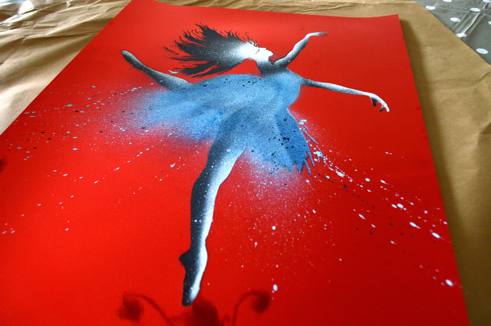 Image of "The Ballerina" Shiny Red Paper Edition