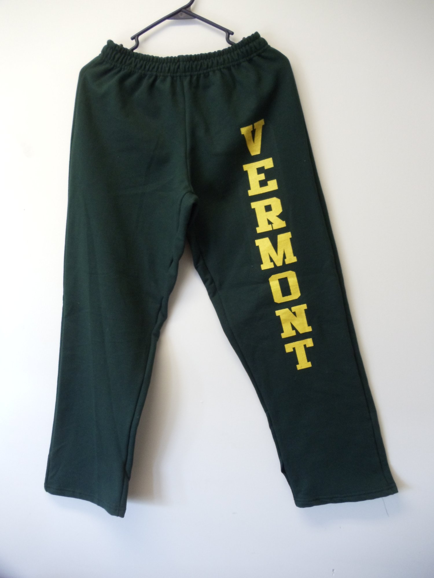 Vermont Sweatpants 8oz - Gold on Green VT Sweats - Vermont clothing - 802 clothing - 802 store