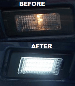 Image of Complete LED License Plate Housing - Plug and Play - Error Free fits: Passat B7 