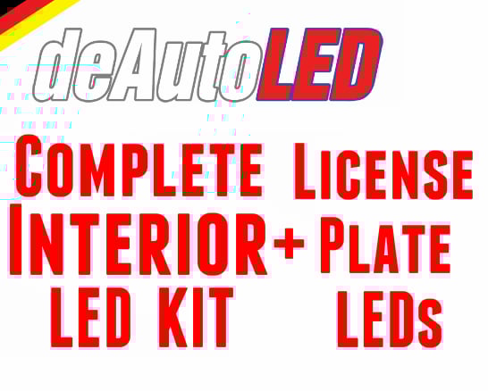 Image of 13pc Complete Interior / License Plate LED Kit ERROR FREE Fits: Volkswagen MK5 Jetta all models