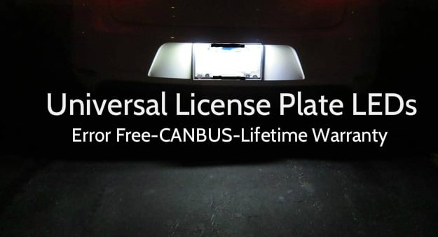 Image of Universal CANBUS License Plate LEDs Fits: Many Car Models