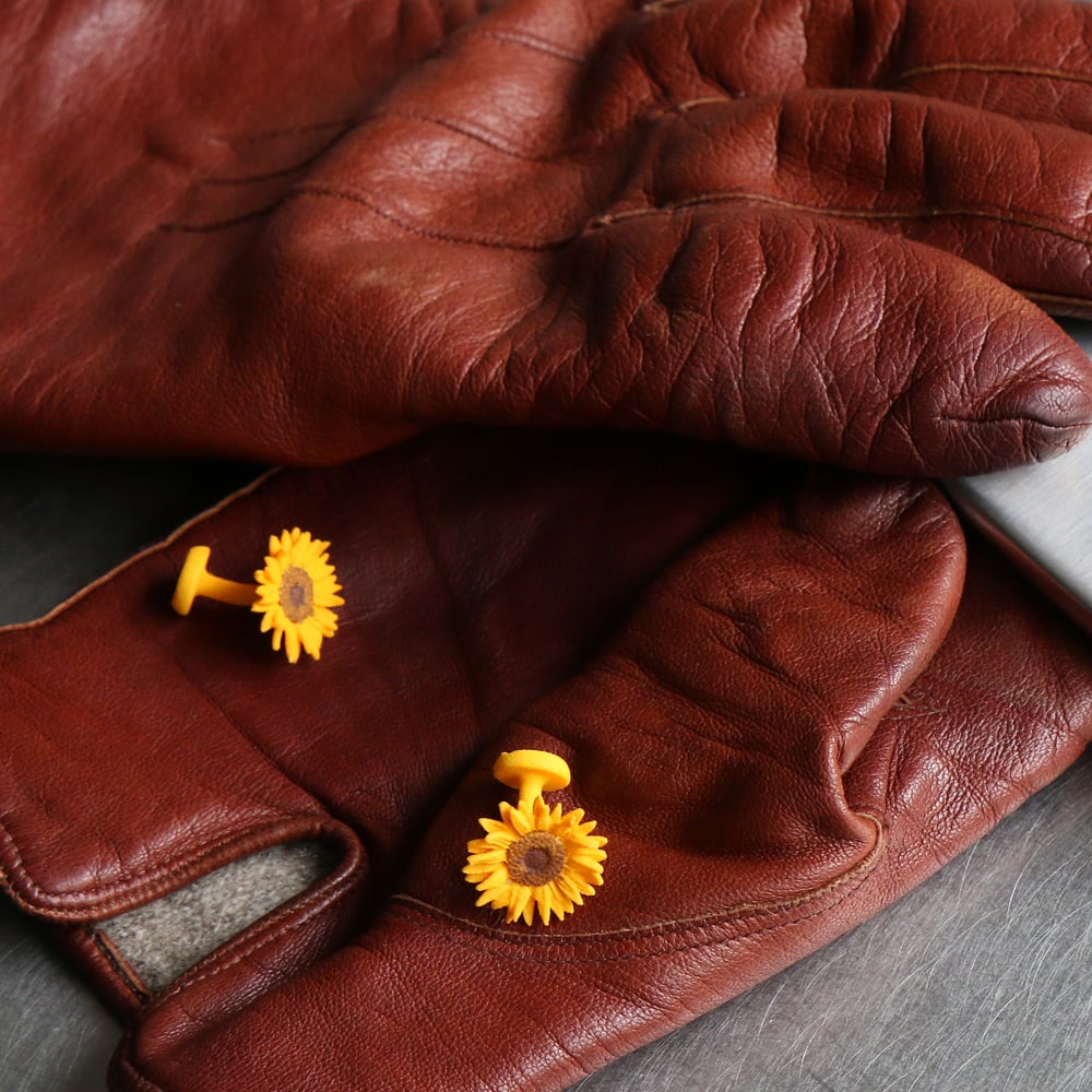 Image of 3D printed Cufflinks Van Gogh Sunflower 