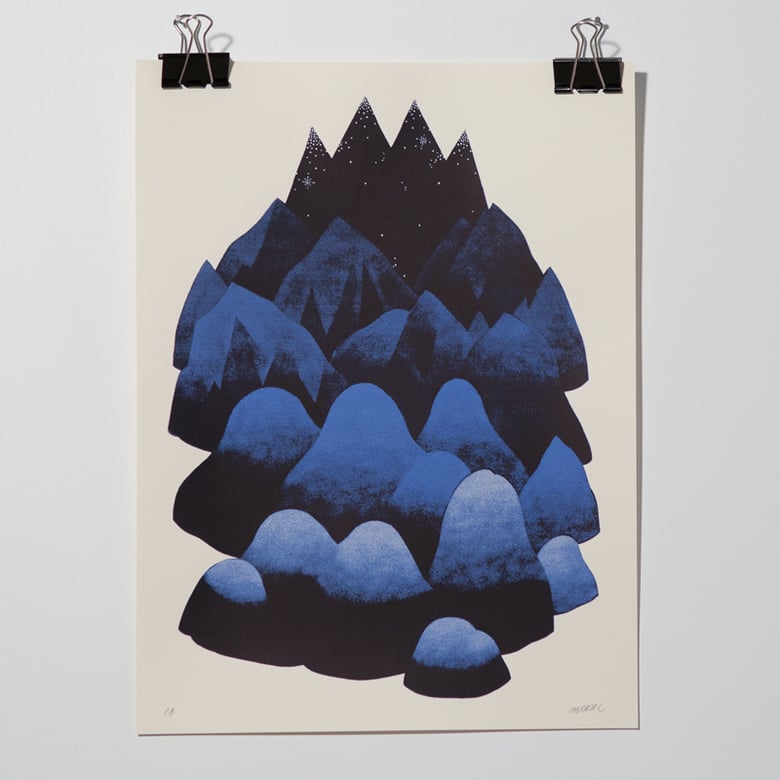 Image of Sérigraphie "Mountain" par Marta Orzel
