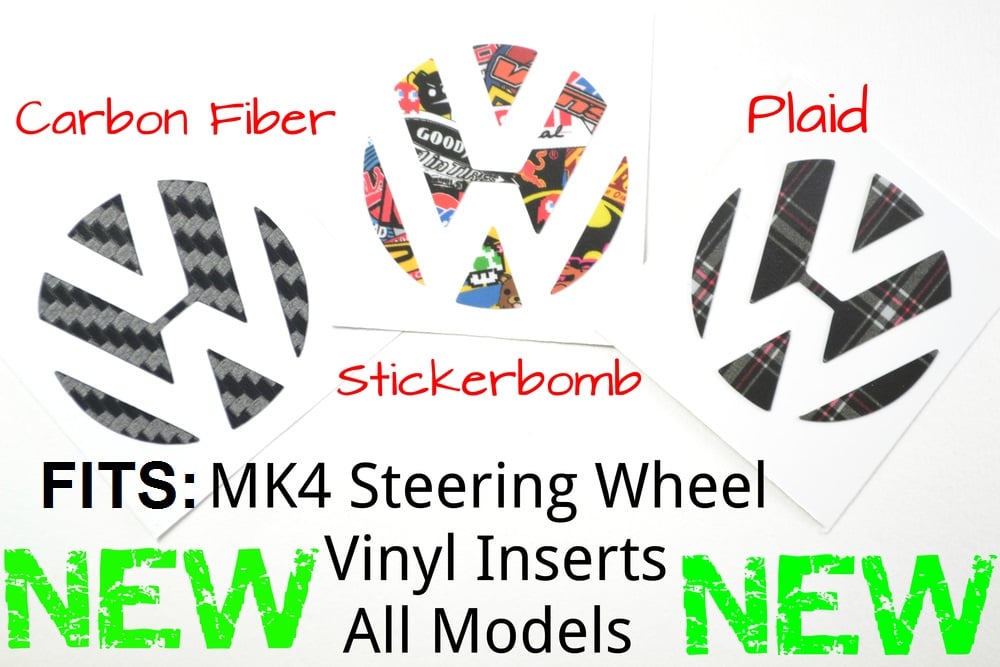 Image of Steering Wheel Vinyl Insert for MK4 Jetta/Bora/Golf/GTI All Models!