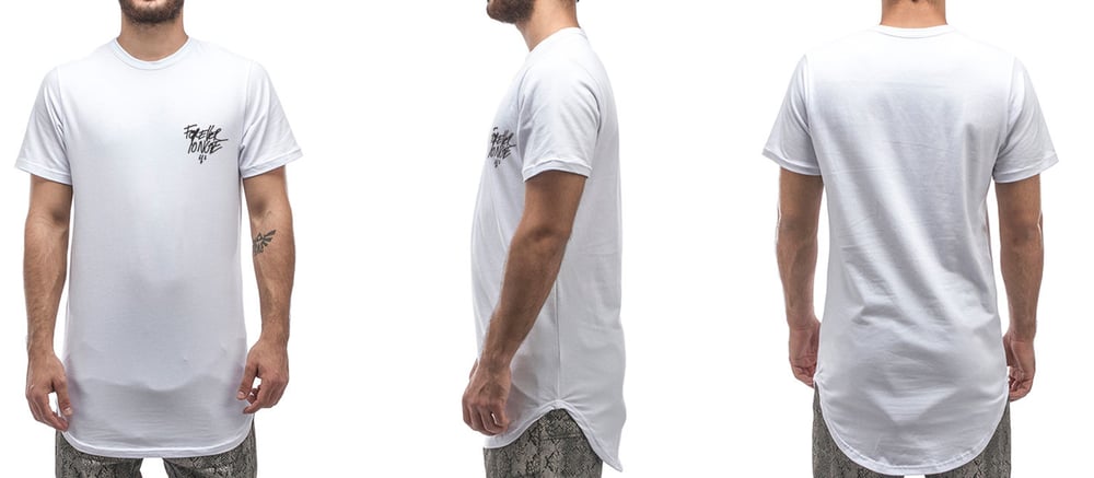 Image of FY Mid-Extended Drop/Scoop Tee [WHITE]