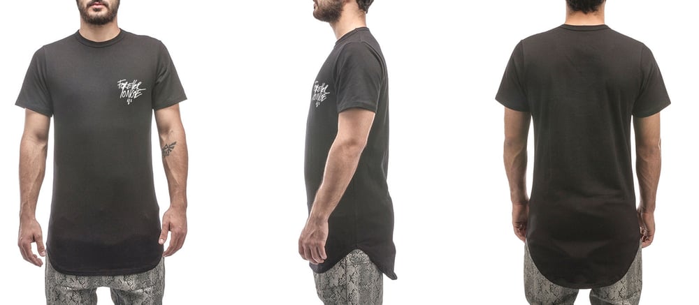 Image of FY Mid-Extended Drop/Scoop Tee [Black]