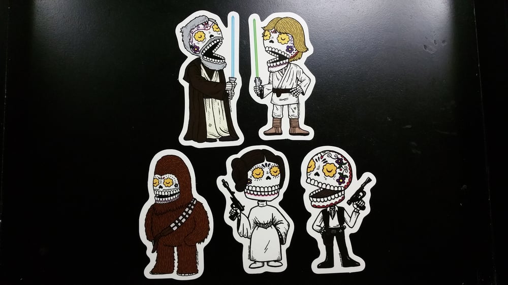 Image of Star Wars Calaveras Vinyl Sticker set #2  (5)