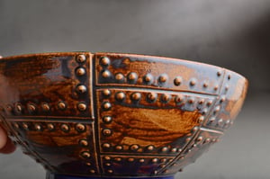 Image of Shaving Bowl Made To Order Rust Brown Sheet Metal Shaving Bowl by Symmetrical Pottery