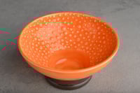 Image 3 of Shaving Bowl Made To Order Orange Dottie Shaving Bowl by Symmetrical Pottery