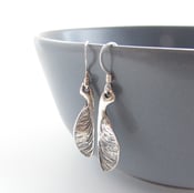 Image of Sycamore Seed Silver Earrings