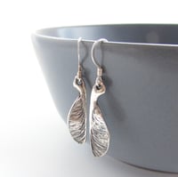 Image 1 of Sycamore Seed Silver Earrings