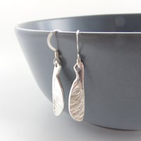 Image 2 of Sycamore Seed Silver Earrings